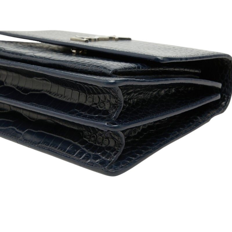 Saint Laurent YSL Monogram Sunset Croco Shoulder Bag — view 4