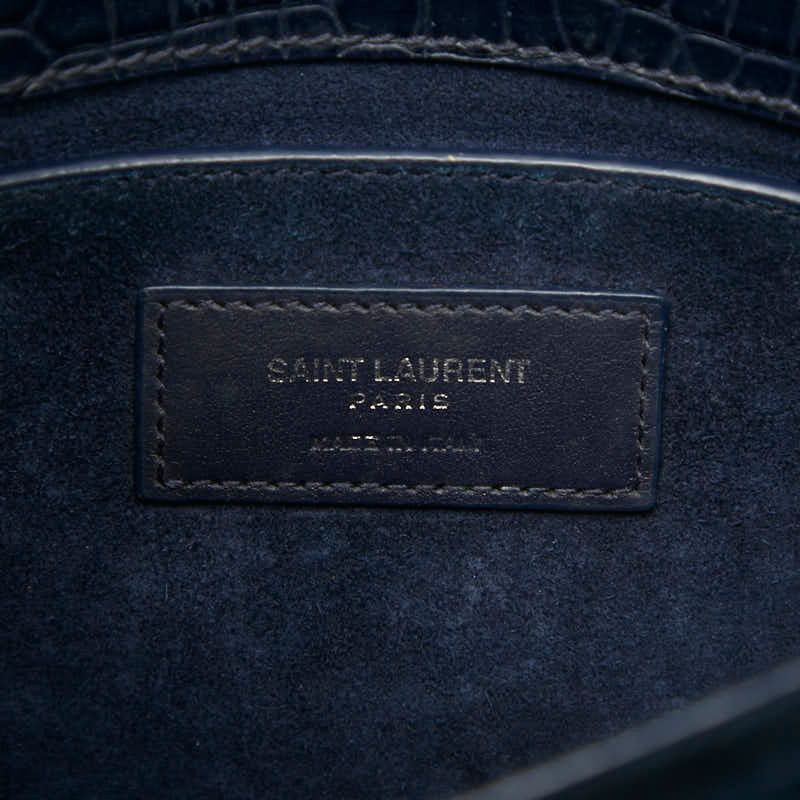 Saint Laurent YSL Monogram Sunset Croco Shoulder Bag — view 7