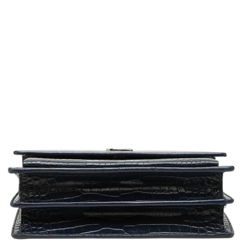 Saint Laurent YSL Monogram Sunset Croco Shoulder Bag — view 3