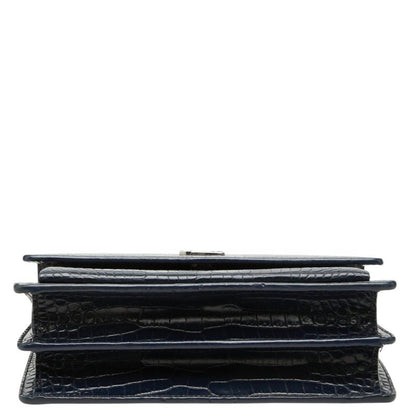 Saint Laurent YSL Monogram Sunset Croco Shoulder Bag — view 3