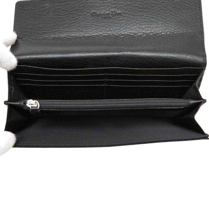 Dior Trotter Wallet Black Canvas Leather — view 8