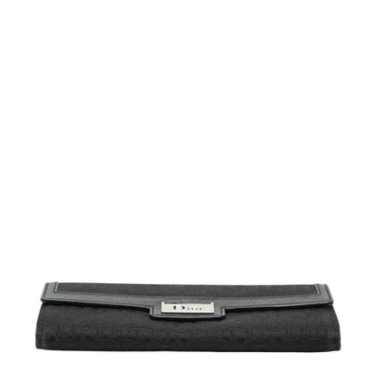 Dior Trotter Wallet Black Canvas Leather — view 3