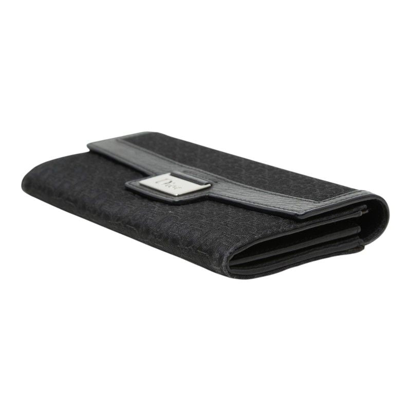Dior Trotter Wallet Black Canvas Leather — view 4
