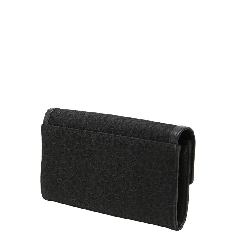 Dior Trotter Wallet Black Canvas Leather — view 2