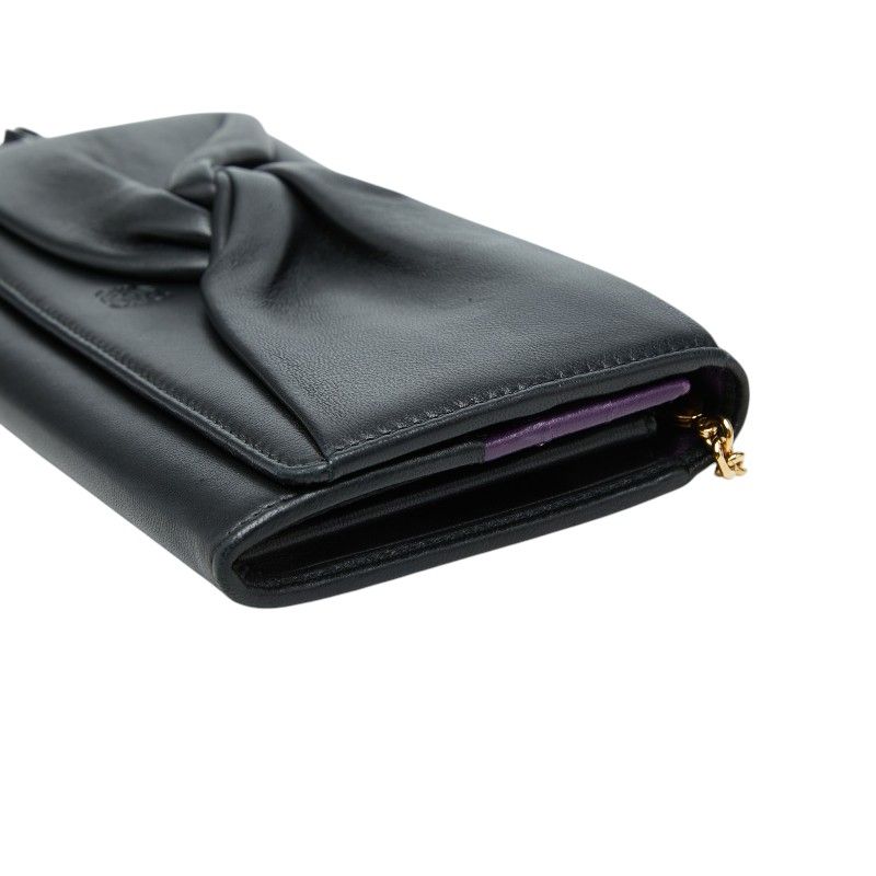 Loewe Anagram Wallet Chain Black Leather Shoulder Bag — view 4