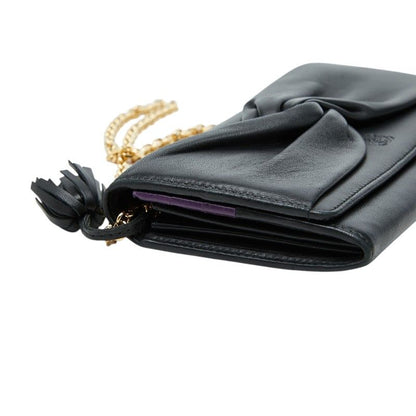 Loewe Anagram Wallet Chain Black Leather Shoulder Bag — view 5
