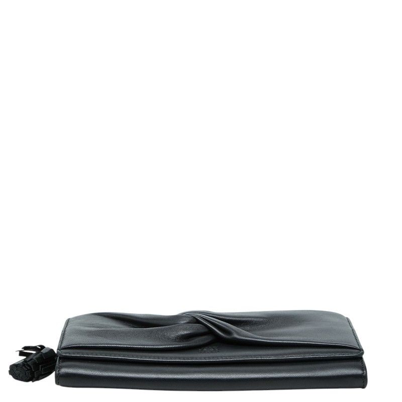 Loewe Anagram Wallet Chain Black Leather Shoulder Bag — view 3