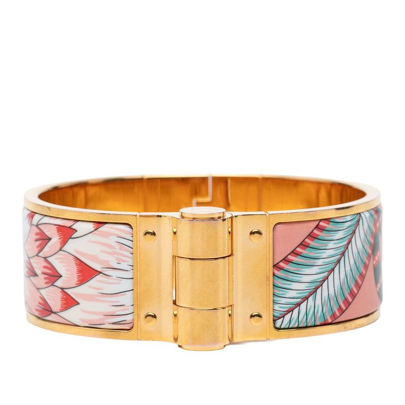 Hermes Charnier GM Savana Dance Bangle Gold Plated Bracelet