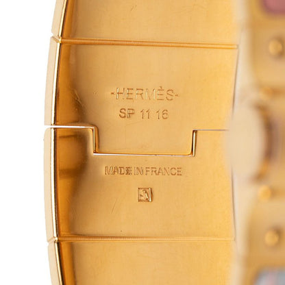 Hermes Charnier GM Savana Dance Bangle Gold Plated Bracelet — view 4