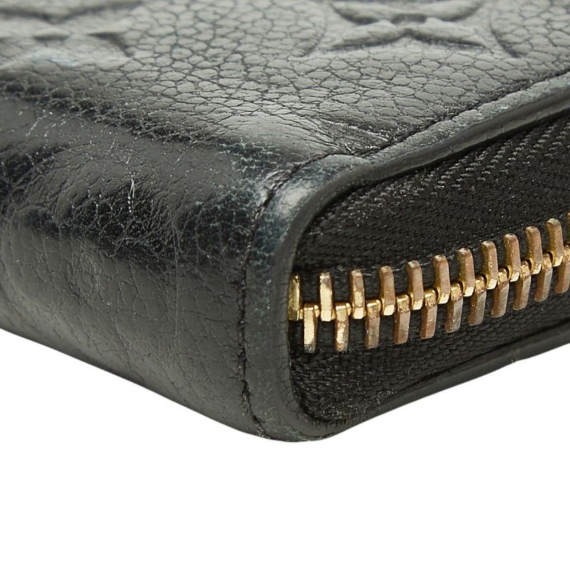 Louis Vuitton Monogram Empreinte Zippy Wallet Vintage Zip Around Black Leather — view 4