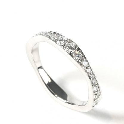 Harry Winston Pave Wave Band Ring Micro Diamond Silver Marriage — view 2