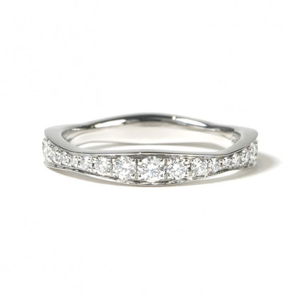 Harry Winston Pave Wave Band Ring Micro Diamond Silver Marriage