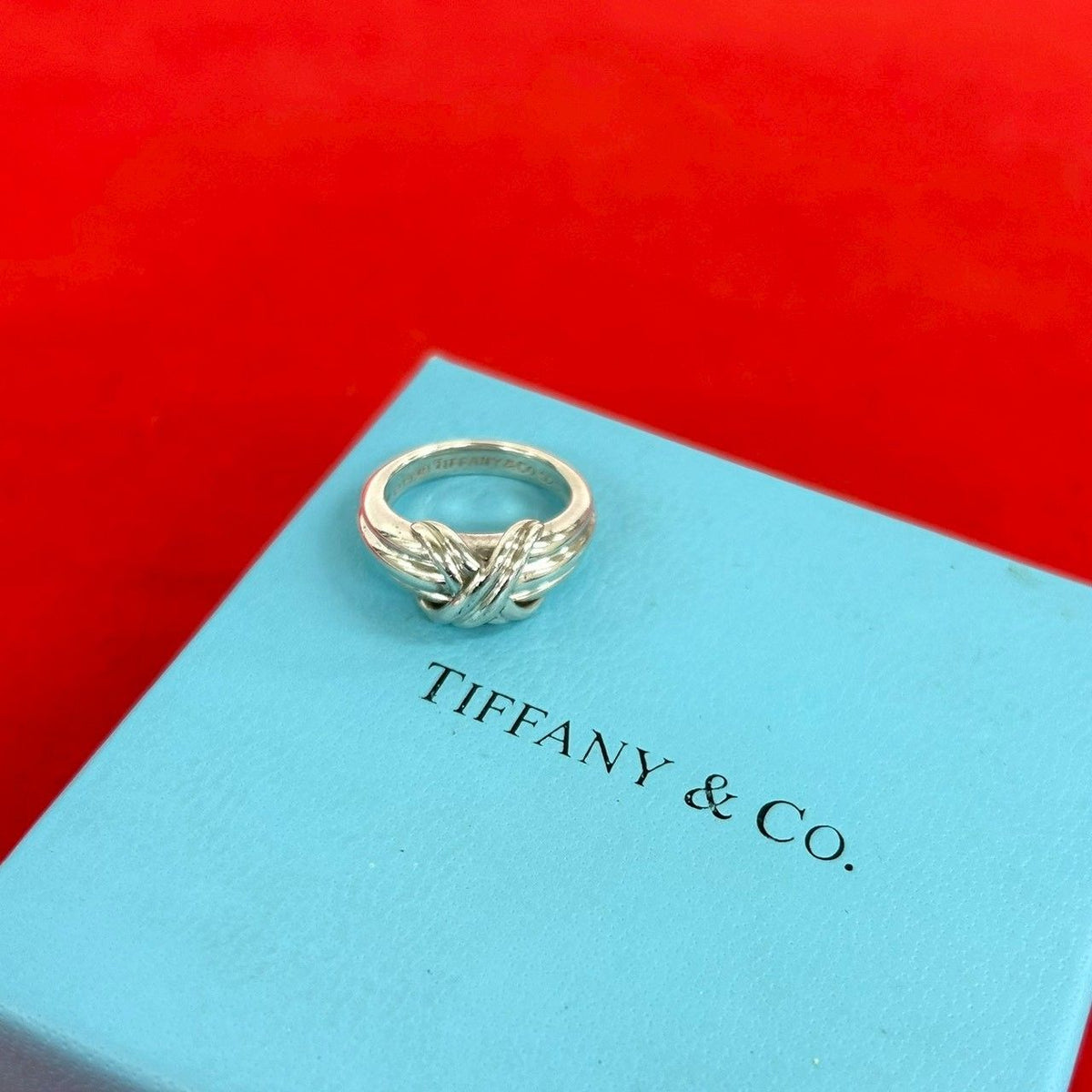 Tiffany & Co Vintage Signature Ring 925 Sterling Silver