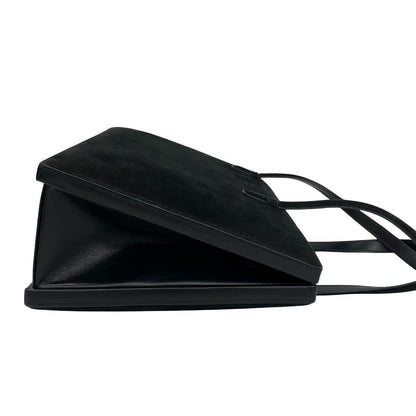Loewe Vintage Anagram Logo Suede Leather Handbag Mini Tote Black — view 6