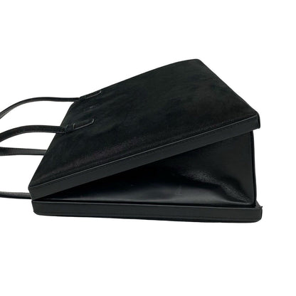 Loewe Vintage Anagram Logo Suede Leather Handbag Mini Tote Black — view 5