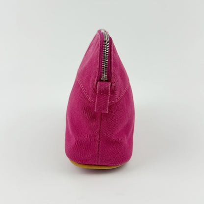 Hermes Bolide Pouch Logo Canvas Pink Vintage — view 3