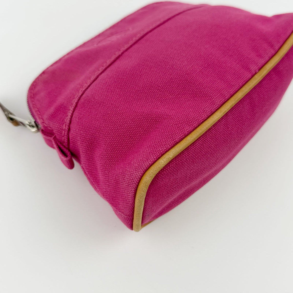 Hermes Bolide Pouch Logo Canvas Pink Vintage — view 7