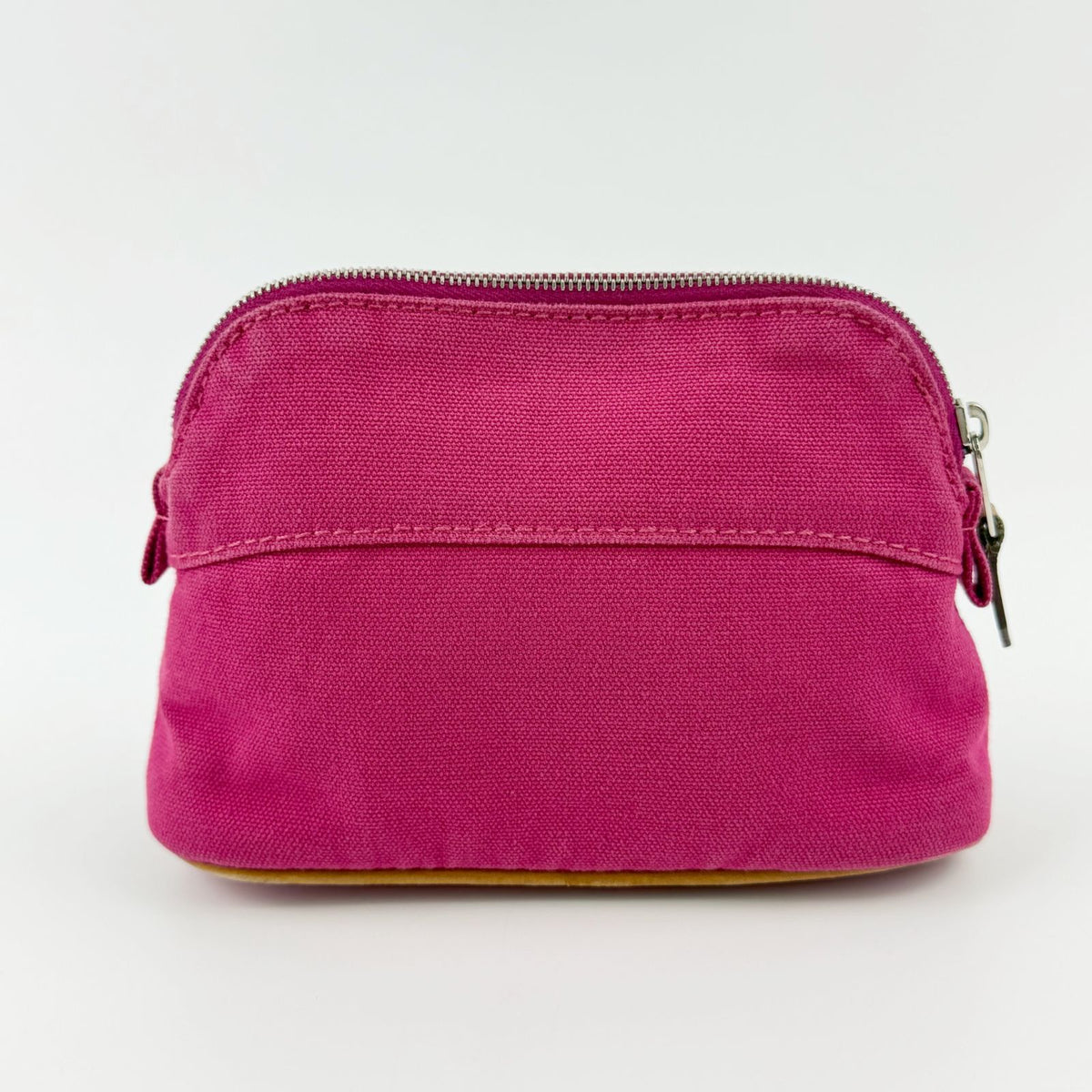 Hermes Bolide Pouch Logo Canvas Pink Vintage — view 2