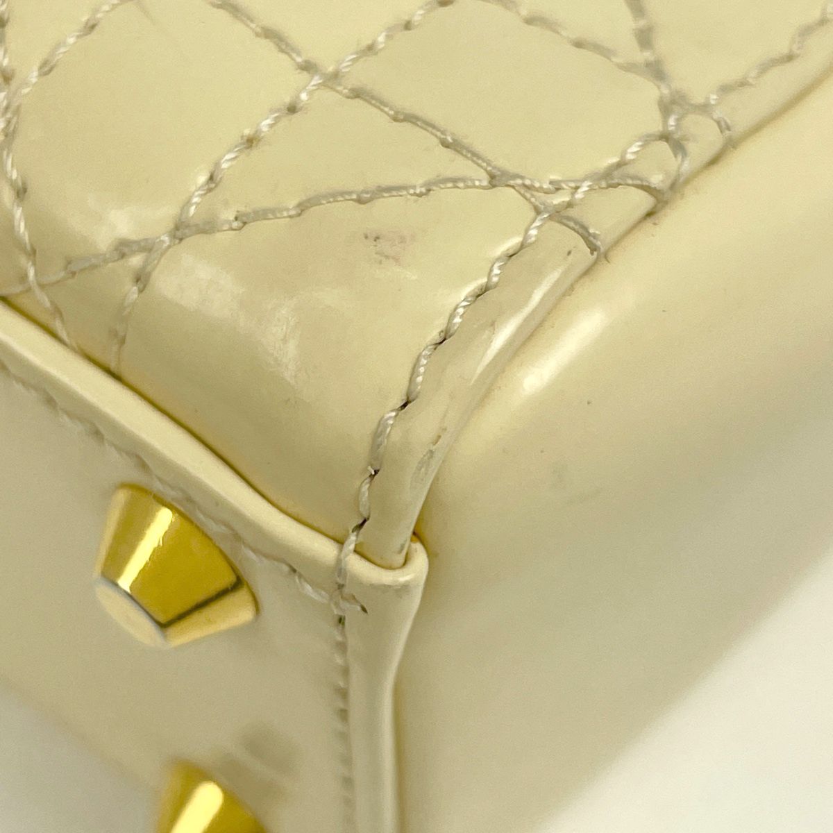 Dior Mini 2-Way Cannage Handbag Leather Cream — view 3