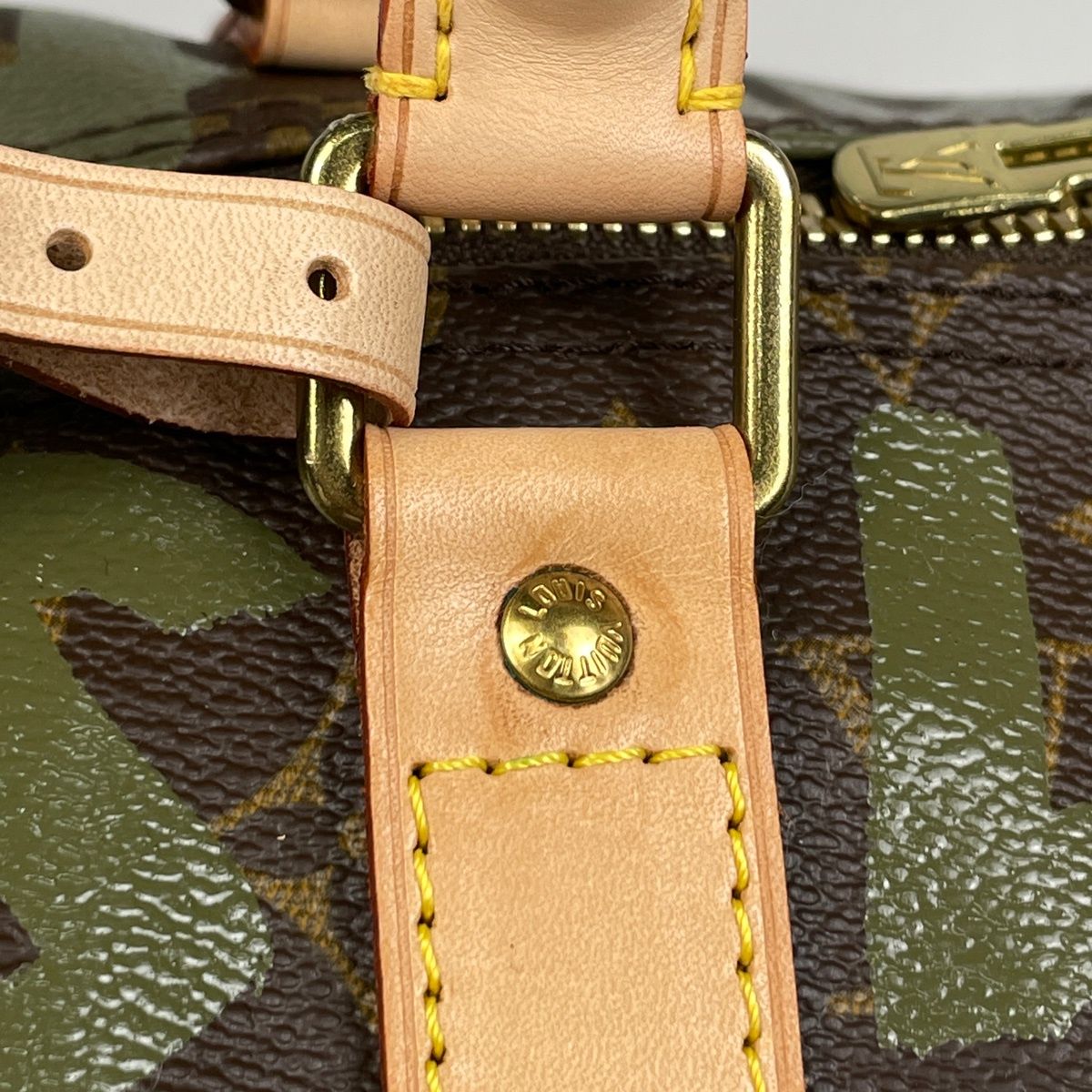 Louis Vuitton Keepall 50 Boston Bag Monogram Graffiti Khaki Brown — view 6
