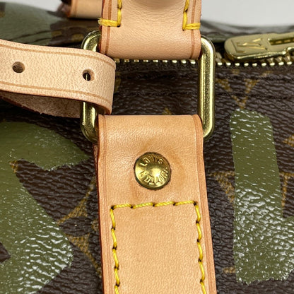 Louis Vuitton Keepall 50 Boston Bag Monogram Graffiti Khaki Brown — view 6