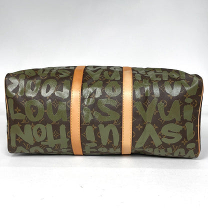 Louis Vuitton Keepall 50 Boston Bag Monogram Graffiti Khaki Brown — view 2