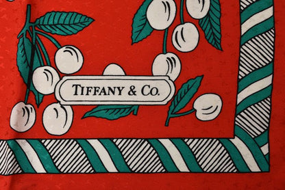 Tiffany & Co Scarf Silk Vintage Cherry Red Multi — view 4