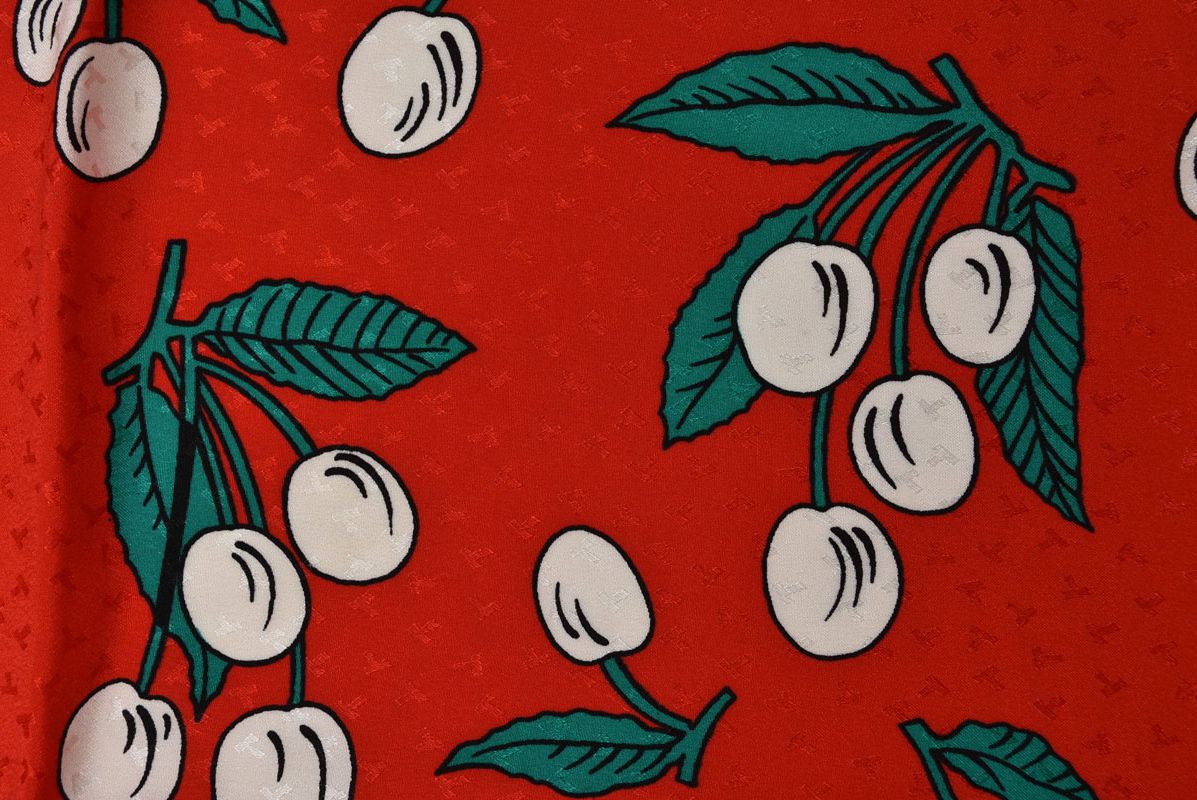 Tiffany & Co Scarf Silk Vintage Cherry Red Multi — view 3