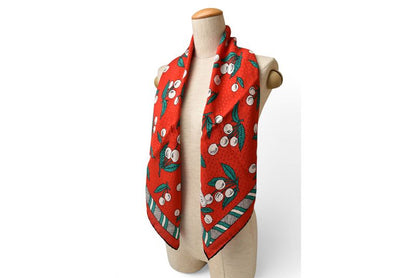 Tiffany & Co Scarf Silk Vintage Cherry Red Multi — view 2