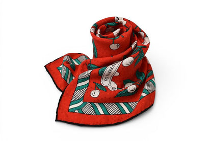 Tiffany & Co Scarf Silk Vintage Cherry Red Multi — view 5