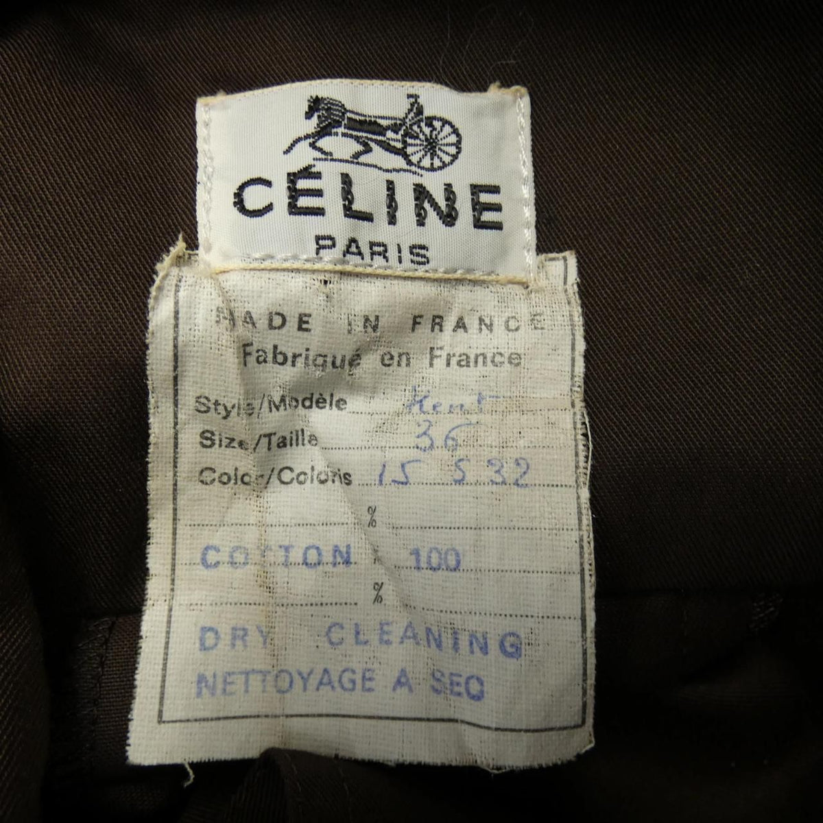 Celine Vintage Dress Brown — view 3