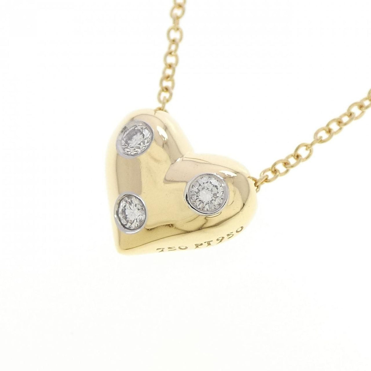 Tiffany & Co Dots Pinched Heart Necklace — view 3