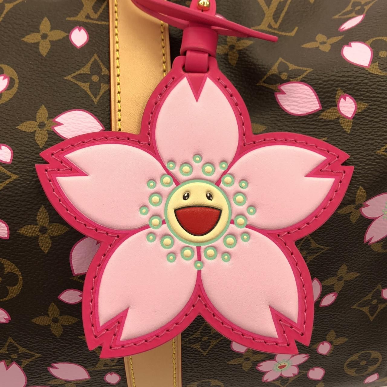 Louis Vuitton Monogram Cherry Blossom Keepall Bandouliere Boston Bag — view 8