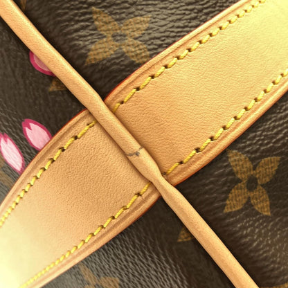Louis Vuitton Monogram Cherry Blossom Keepall Bandouliere Boston Bag — view 3