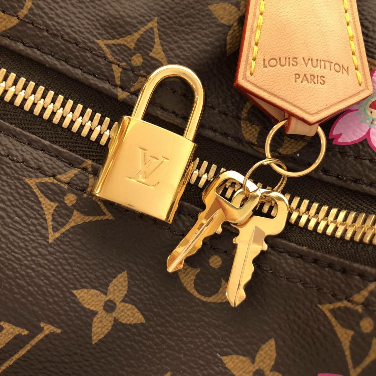 Louis Vuitton Monogram Cherry Blossom Keepall Bandouliere Boston Bag — view 4