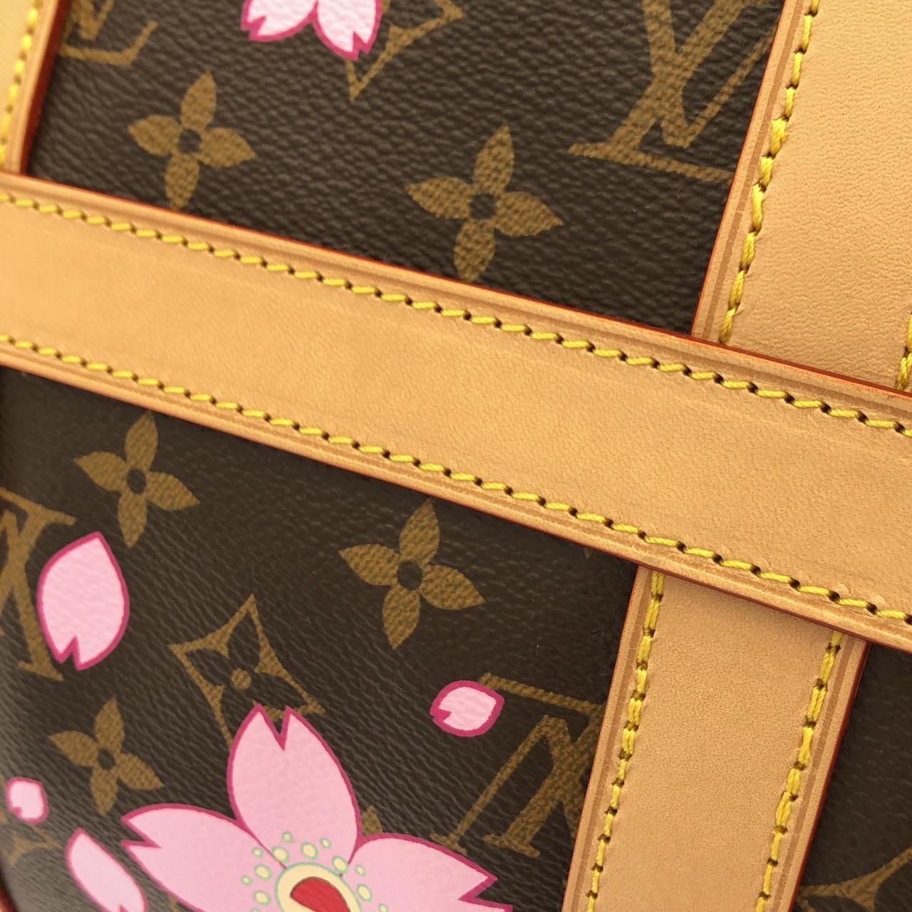 Louis Vuitton Monogram Cherry Blossom Keepall Bandouliere Boston Bag — view 5