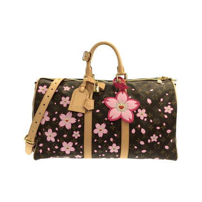 Louis Vuitton Monogram Cherry Blossom Keepall Bandouliere Boston Bag
