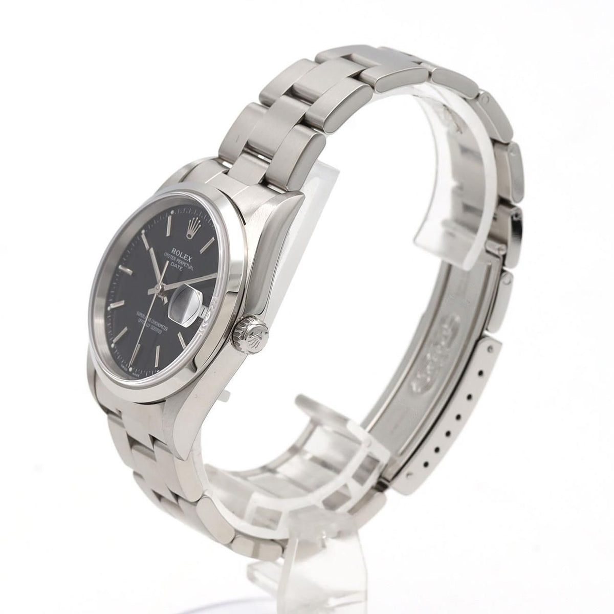 Rolex Oyster Perpetual Date SS Automatic Number Watch — view 2