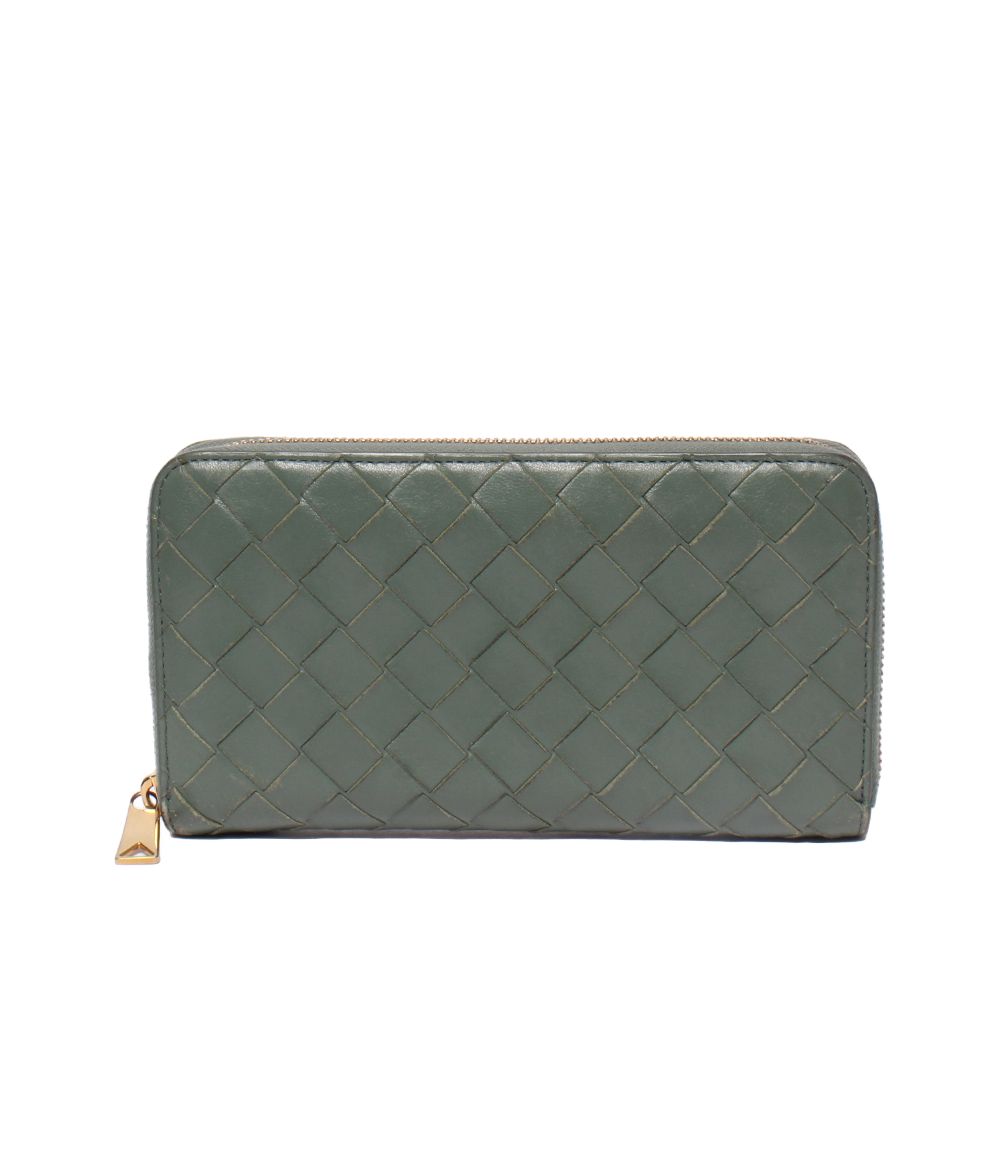 Bottega Veneta Zip Around Wallet Intrecciato