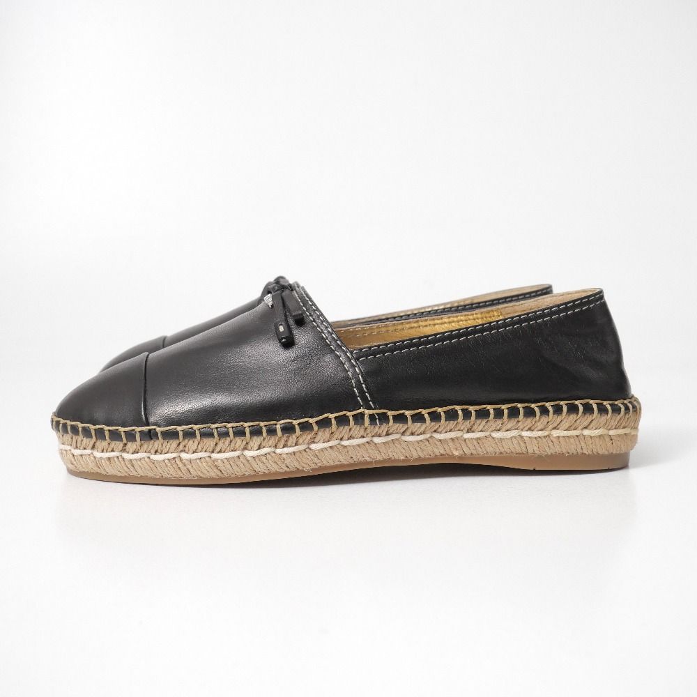 Prada Slip On Lamb Nappa Leather Espadrilles Shoes 35.5 — view 2
