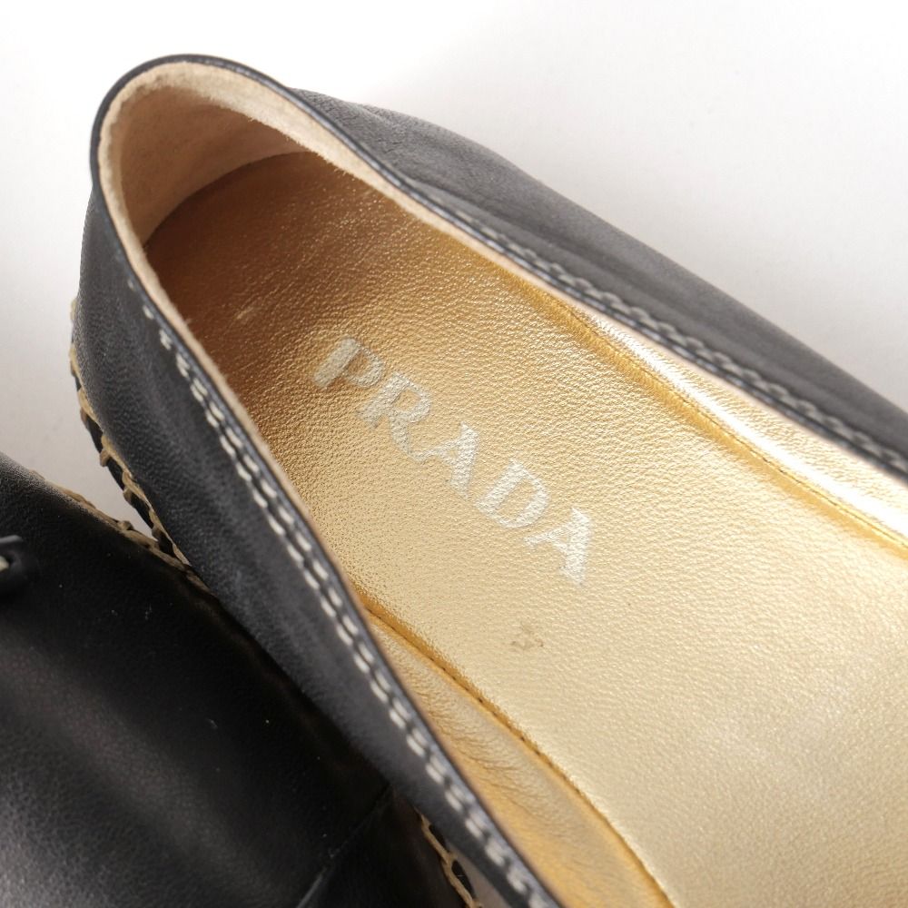 Prada Slip On Lamb Nappa Leather Espadrilles Shoes 35.5 — view 6
