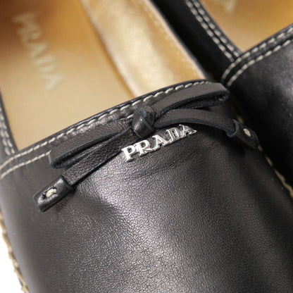Prada Slip On Lamb Nappa Leather Espadrilles Shoes 35.5 — view 5