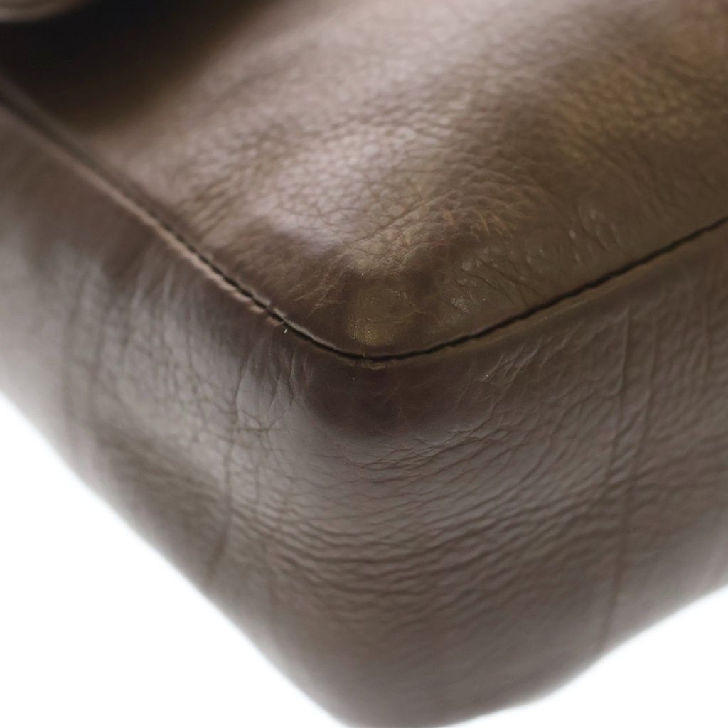 Chrome Hearts Hot Pot Cross Ball Button Leather Shoulder Bag Brown Silver — view 5