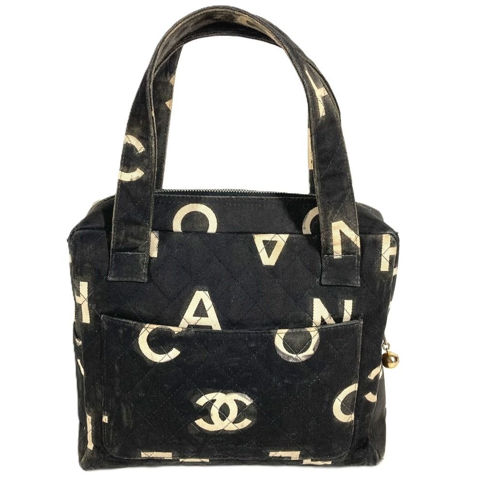 Chanel Handbag Pattern Icon CC Logo Canvas Black — view 2