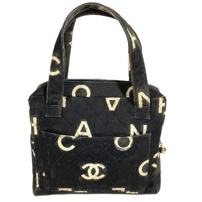 Chanel Handbag Pattern Icon CC Logo Canvas Black — view 2
