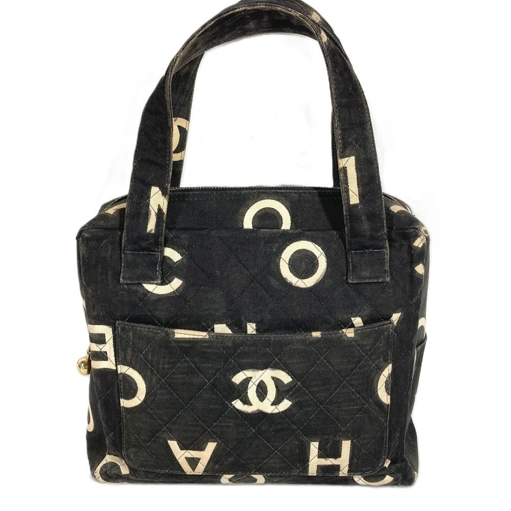 Chanel Handbag Pattern Icon CC Logo Canvas Black