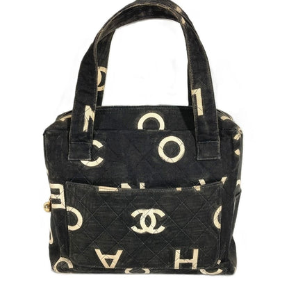 Chanel Handbag Pattern Icon CC Logo Canvas Black