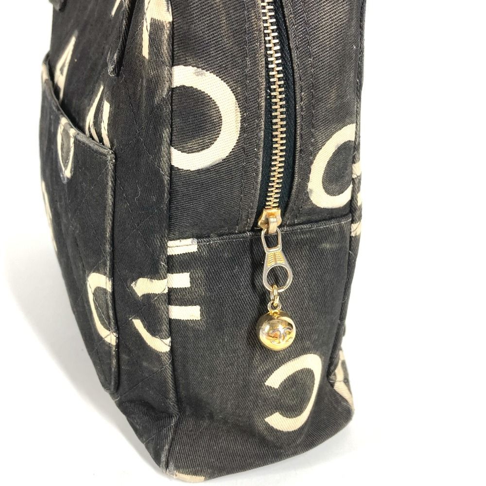 Chanel Handbag Pattern Icon CC Logo Canvas Black — view 6
