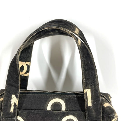 Chanel Handbag Pattern Icon CC Logo Canvas Black — view 3