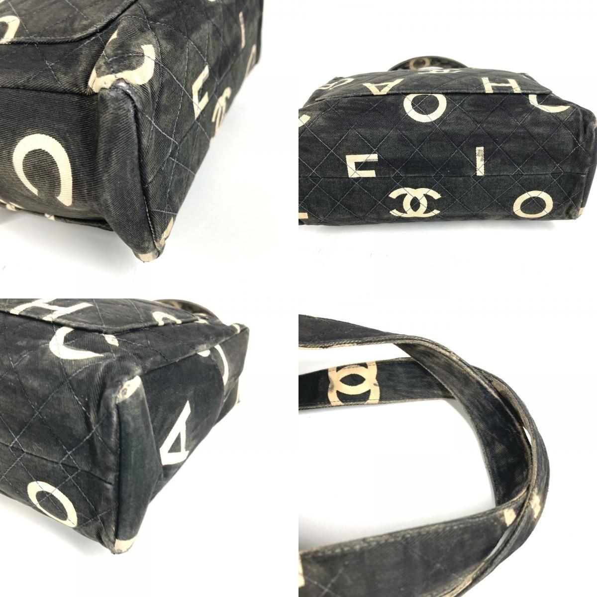 Chanel Handbag Pattern Icon CC Logo Canvas Black — view 7